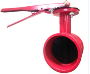 Grooved End Wafer Handle Operated Butterfly Valve