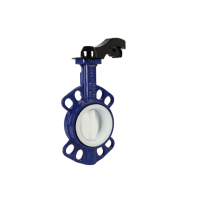Válvula borboleta de flange de revestimento de PTFE OEM Pn16/10